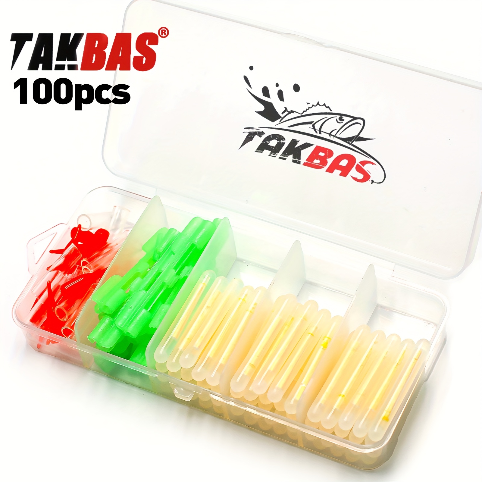 Fishing Bobber Float - 100 قطعة مجموعة أعواد الصيد المتوهجة