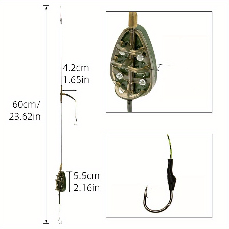 1 قطعة مجموعة تغذية صيد سمك ال - مراجعة Freshwater Fishing Kit وسعره