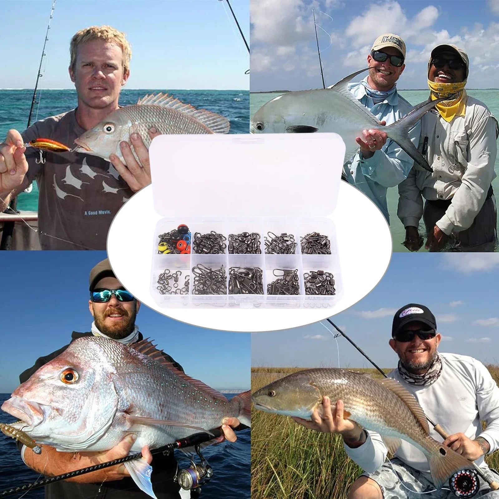 طقم موصلات دوارة لصيد السمك مك - مراجعة Freshwater Fishing Kit وسعره