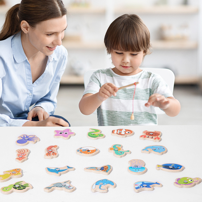 ألعاب صيد السمك الخشبية المغنا - مراجعة Fishing Equipment Kids وسعره