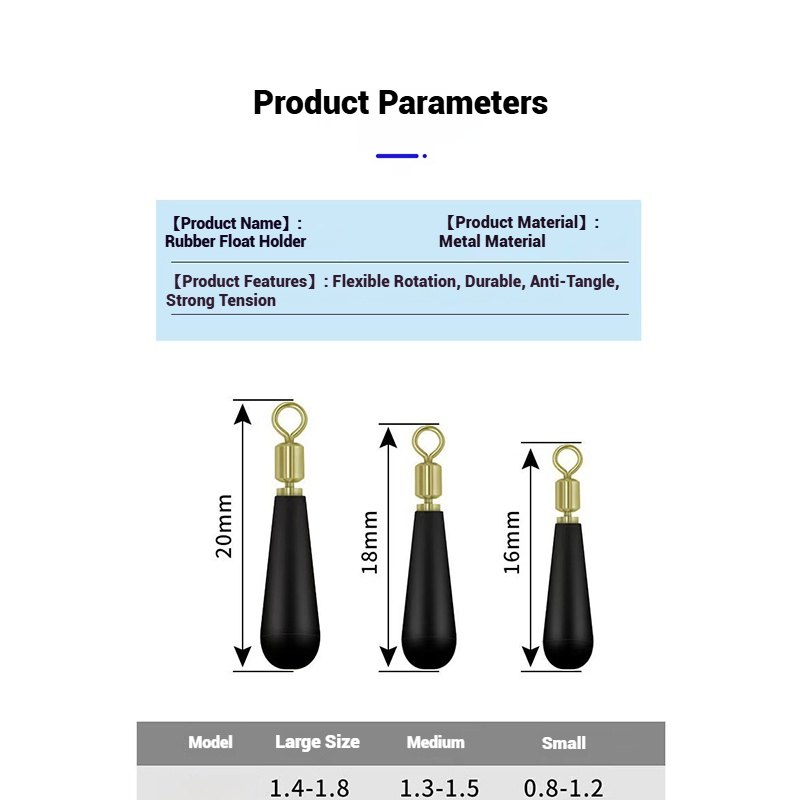 حامل عوامة معدني دوار مطاطي مض - مراجعة Fishing Bobber Float وسعره
